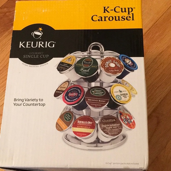 NWT, KEURIG GOURMET SINGLE CUP STAND. PRODUCTS NOT INCLUDED. STAINLESS STEEL . - Picture 2 of 10